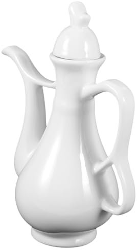 LIFKOME Huadiao Wine Pot Ceramic Serving Jug Portable Wine Container for Home Bar for Drinking Japanese Sake Chinese Baijiu