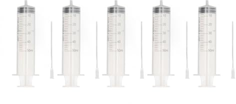 Hyuduo 5st Bläckfyllningsspray 50 Ml Injektor eller -nor -neating verktyg med Skala, Tätning Av Smörjexperiment Laboratorieanvändning