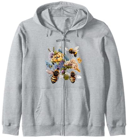 Les abeilles sont cool. Pollinisateurs sur le thème des abeilles Sweat à Capuche
