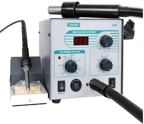 Poste de soudage, Stations De Fer À Souder 706W + 2 En 1, Outils De Réparation De Dessoudage Sans Plomb, Pistolet À Air Chaud De Retouche