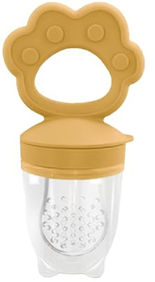 Silikon Baby Fruchtsauger Obstschnuller ab 3 Monate mit Silikon Sauger | Obstsauger Schnuller Spielzeug Babynahrung für Obst Gemüse Brei| BPA Frei| Baby Kleinkind (B, 18X10X3CM)
