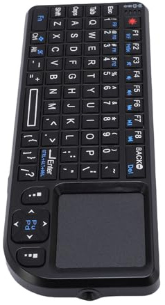 Jectse Teclado Táctil Pequeño y Pequeño Portátil Teclado Táctil Pequeño 2,4 GHz Retroiluminado Inalámbrico, Innovador Trackpad para PC