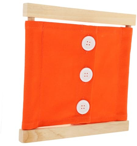 Juguete de Vestir para Niños Decoracion Colegio Botones Naranja 1 Pcs