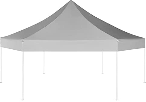 Solivagant Chapiteau Hexagonal Pliable Gris 3,6x3,1 m,(17.62 KG)