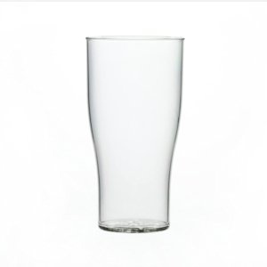 Pack x 12 Reusable Tulip Half Pint Plastic Glasses - Nucleated CE Stamped to Rim