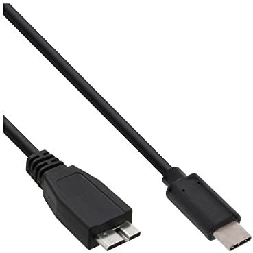 InLine USB C/USB Micro-B, 1 m câble USB Micro-USB B Noir - Câbles USB (1 m, 1 m, USB C, Micro-USB B, 3.1 (3.1 Gen 2), Male connector / Male connector, Noir)