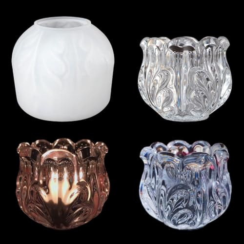 FineInno Schachtel Epoxidharz Formen Crystal Resin Mold Silikonform Gießform Form für Harz Blumentopf/Stift Kerze Seife Schmuckständer