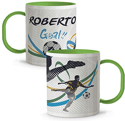 LolaPix Taza plastico personalizada. Taza Plastico Infantil Personalizada. Vaso Infantil Personalizado Duro. Tazas Personalizadas con Nombre SIN BPA. 5 COLORES a ELEGIR. FÚTBOL