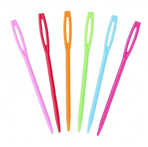 Pinicecore Ojo Grande De Plástico Agujas De Coser para Kid Lana De Punto De Cruz De Crochet 7cm Agujas De Coser 10pcs