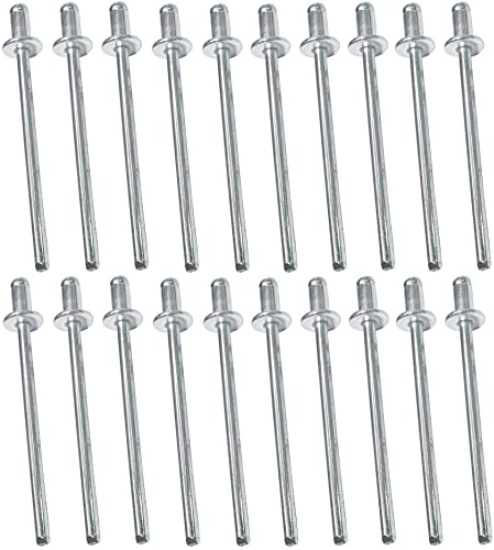 AERZETIX - C48092 - Set di 20 rivetti ciechi standard Ø3x5mm alluminio/acciaio - DIN 7337 A - rivetto pop a rottura stelo