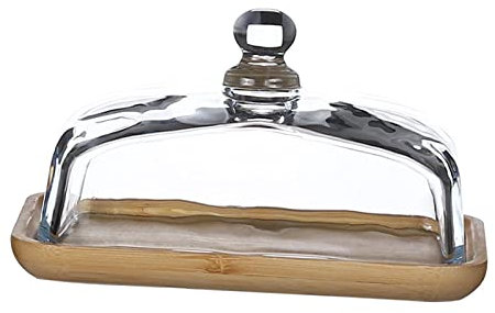 predolo Torten mit Deckel, Kuchenpfanne, Käsebrett, Schutzhalter, Obst, Dessertteller, Holz, Serviertablett für Lebensmittel, Salat