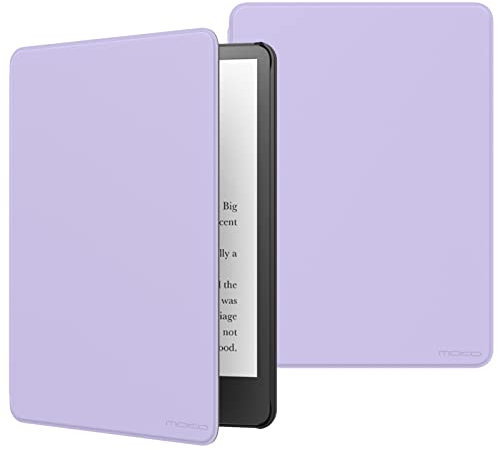 MoKo Hülle Kompatibel mit Kindle Paperwhite 11. Generation 2021, Dünn Lightweight Kunstleder Schutzhülle Smart Cover mit Auto Sleep/Wake für Kindle Paperwhite 6,8 Zoll, Signature Edition, Taro Violett