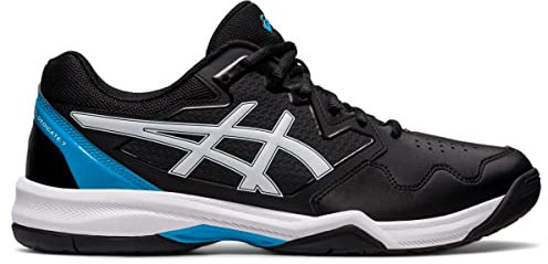 ASICS Men's Gel-Dedicate 7 Tennis Shoes, 12, Black/Island Blue