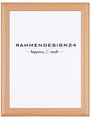 Rahmendesign24 Bilderrahmen Fiona 60x80 (POSTERFORMAT) Buche Fotorahmen, Wechselrahmen, Posterrahmen, Puzzlerahmen