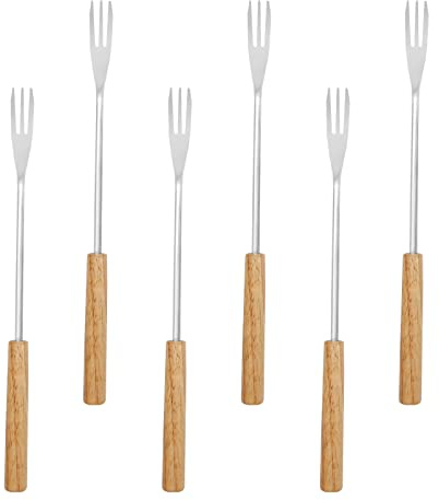 Aynaxcol Pack of 6 Fondue Forks Chocolate Cheese Dipping Set Candy Dipping Forks, DIY Baking Supplies Stainless Steel Cake Dipping Fork