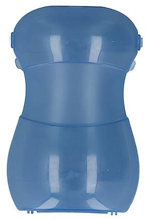 Baby Quetschsicherer Halter, Quetschsichere Wendebox, Transparent, Quetschsicher, Püreebeutel, Füttern, kein Durcheinander, Wiederverwendbarer Behälter für Saftbox (Blau)