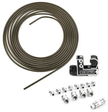 LST 5m Bremsleitung Bremsrohr Ø 4,75mm Stahlleitung Anti-Rost mit Verbinder