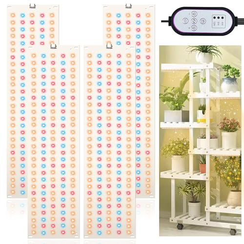 FORMIZON Lampe de Plante, Lampe de Croissance à Spectre Complet 135 LED, 4 Pièces Lampes de Culture avec 10 Luminosité, 3 Modes et Minuterie de 4/8/12H, Lampe Horticole de Contrôle Cloisonnable