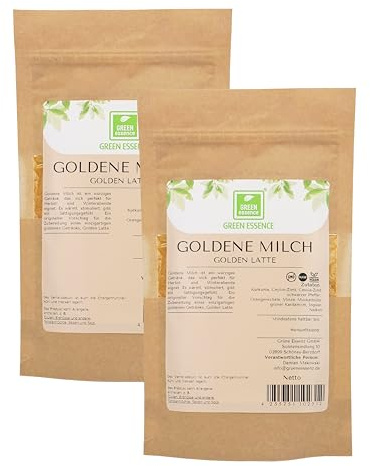 Goldene Milch Pulver 500g (2 x 250g), Ayurveda Getränk von Green Essence