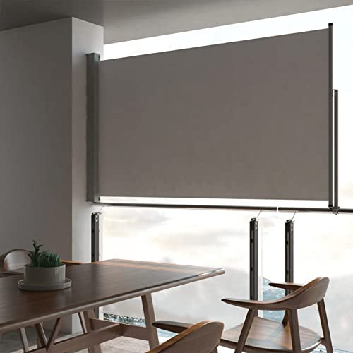 ARKEM Toldo Lateral retráctil para Patio 140x300 cm Gris Privacidad De BalcóN Y Pantallas Toldo Camper