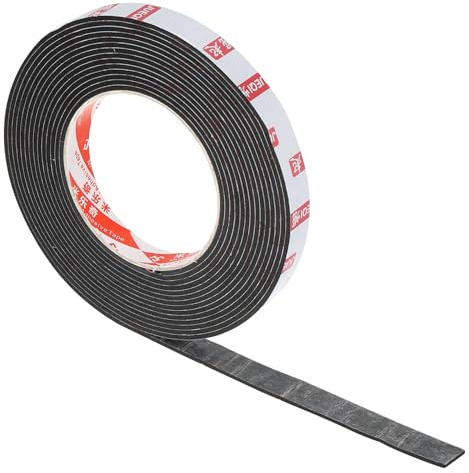PATIKIL 5000 x 15 x 3mm Double Sided Foam Tape, EVA Multipurpose Self Adhesive Weather Sponge Stripping for Home Decorations, Card Scrapbooking DIY Craft Project, Black