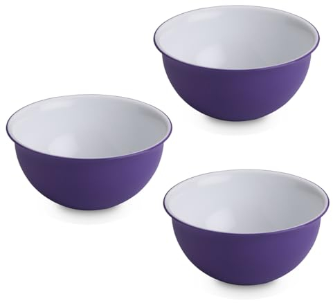 omada Design 3 x antibakterielle Schüsseln, 1,5 l, aus Kunststoff, bruchsicher, spülmaschinenfest, Linie Sanaliving