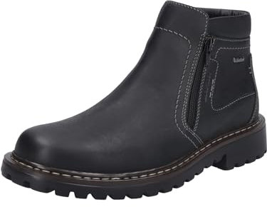 Josef Seibel Herren Ankle Boots Chance 55,Weite G (Normal),Wechselfußbett,wasserdicht,reißverschluss,Stiefel,Bootee,schwarz,44 EU