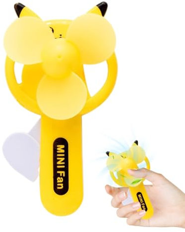 Ventilateur de Presse à Main Portable - Jouet de Refroidissement Manuel de Dessin Animé Pour Voyage (Couleur Aléatoire)