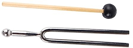 Vaguelly Stimmgabel aus Edelstahl A 440 Hz für Violine Bratsche Cello Instrumentenstimmer Präzise 440-hz Ton Kompaktes Design für Musiker und Lehrer Zufällige Farbe