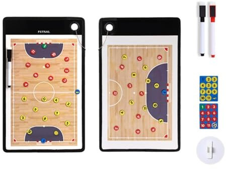 Professionelles Taktiktafel, Coachingboard, trocken abwischbar, Basketball-Strategiebrett mit Schreibstift und Blättern (Futsal)