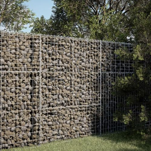 Xichuzi Gabione mit Deckel 100x50x150 cm Verzinktes Eisen, Gabionen Zaun, Steinkorb Garten, Gabionenkörbe, Gabionen Gitter, Dekorative Zã¤UNE - 3295154