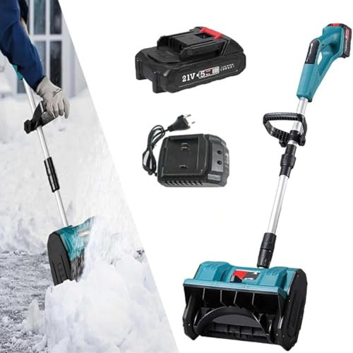 Pala Quitanieves Inalámbrica Con Batería,Pala Quitanieves Doméstica Manual,12,5 Pulgadas De Ancho,6,3Pulgadas De Profundidad,26 Pies De Alcance,Quitanieves Inalámbrico,Con Batería Y Cargador,1battery