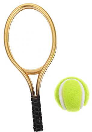HONMEET Miniature Tennis Racket Decorative Tennis Sport Racket Perfect for Mini House Bookshelf Windowsill Present Idea