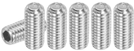 PATIKIL 30 Stück Madenschraube M5 x 14mm, 304 Edelstahl Madenschrauben Set für Türklinken Halterung Möbel Lampen Wasserhahn Reparaturen, Silber Innensechskant Gewindestifte Schrauben Set