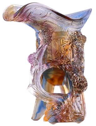 LIEWEI Boutique Shop UK Copa de Vino de Vidrio, Botella de Vino, Taza Retro, Adornos de Vidrio soplado, Jarra para Sala de té, gabinete de Vino Artesanal, Adornos de Estilo Chino Bonita Figura