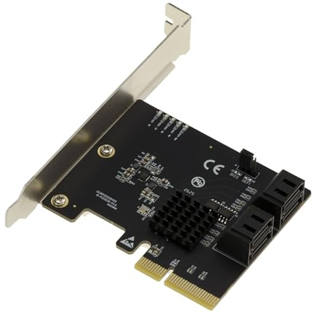 KALEA-INFORMATIQUE Carte Contrôleur PCIe 4 Ports SATA 3 6G avec Support UEFI chipset Marvell 88SE9236 - Hardware Raid 0 1 10