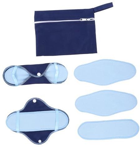 COLLBATH Waschbare Damenbinden 8 Stück aus Atmungsaktivem Polar Fleece mit Auslaufsicherer Schicht Wiederverwendbare Menstruationspads für Tag Nacht Gynäkologische Pflege