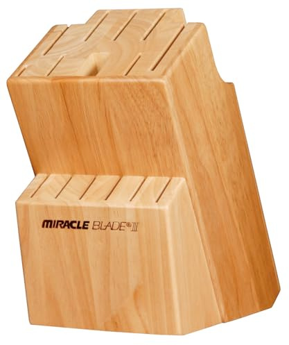 Miracle Blade III 15 Piece Acacia Wood Knife Block