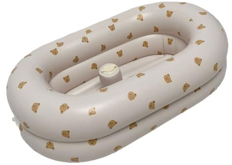 Bequeme Aufblasbare Badewanne Für Kleinkinder Mit Sicherer Rutschfester PVC Basis Schnelles Aufblasen Und Entleeren Tragbares Design Faltbare Babybadewanne