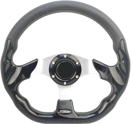 Volante Deportivo Universal De 13 Pulgadas Y 320 Mm De Aluminio Y Poliuretano Para Competición Levas cambio en el volante(Negro)