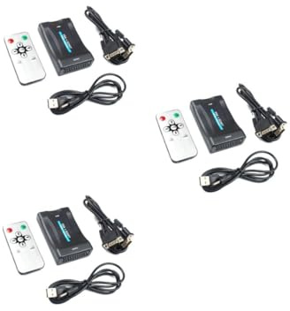 DIYEAH 3 Piezas Adaptador Convertidor de Vídeo Vga a Scart Compatible Ntsc PAL, Compacto y Ligero, sin Necesidad de Controlador, Adecuado para Conectar Pc a TV Interfaz Scart, Uso en