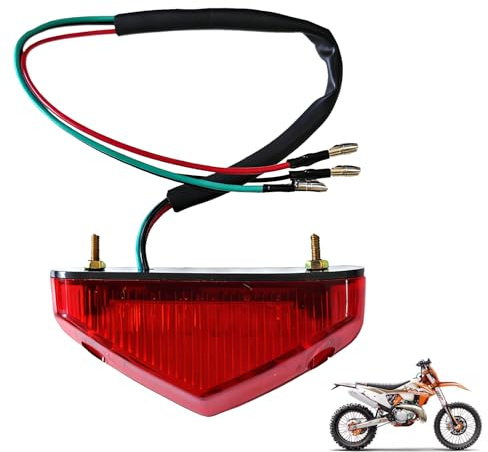 Larebidtex Luz Trasera de Freno de Motocicleta 12V 9 LED E-Approved, para Motos ATV Dirt Bike Scooter - Mejora tu Seguridad en la Carretera,Alta Luminosidad
