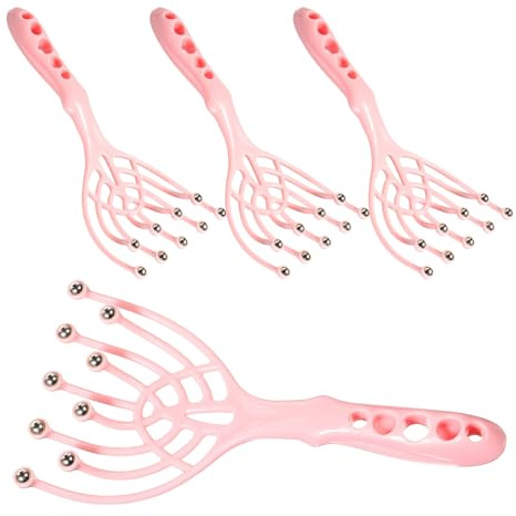 PAMINGONO 4 St Klospets Huvudmassageverktyg för Avslappning och Stresslindring Bärbar Manual Hårbottenmassager med Stimulerande Klomassage för Hem och Resor