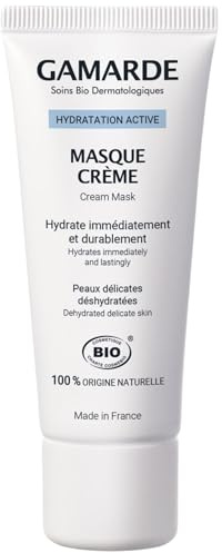 GAMARDE Bio-Kosmetik: Feuchtigkeitsspendende Creme-Maske mit Hyaluronsäure I Natur-Kosmetik Gesichtsmaske I Gesichtsmaske für trockene Haut I Face Mask I Gesichtsmaske Männer & Frauen I Vegan I 40 ml