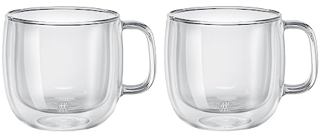 ZWILLING J.A. Henckels Cappuccino Glass Mug Set, Clear, 2-pc