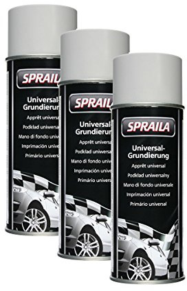 3X Kwasny Spraila Lackspray Sprühlack Grundierung GRAU Spray 400ml 300001