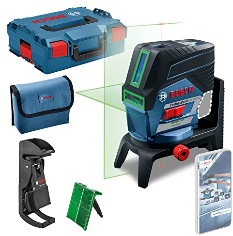 Bosch Professional Sistema 12V Nivel Láser GCL 2-50 CG (sin batería y cargador, láser verde, c/función aplicación, soporte, alcance visible: hasta 20 m, en L-BOXX)