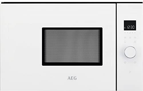 AEG MBB1756SEW Microonde Integrabile, Display LED, Controllo touch, Luce interna, Apertura elettronica, Piatto incluso, Telaio integrato, 3 programmi preferiti, 5 livelli potenza, 800 W, Bianco, 17 l