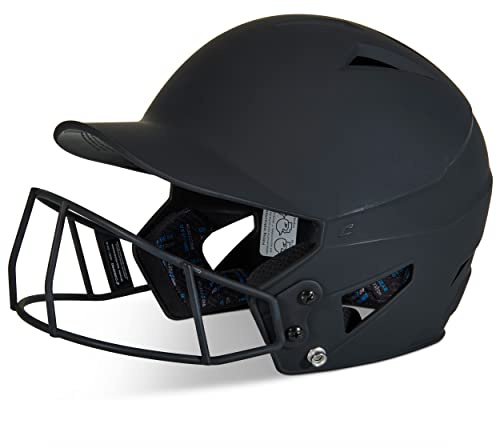 CHAMPRO HX Rise Fastpitch Softball Batting Helmet with Facemask in Solid Color Matte Finish