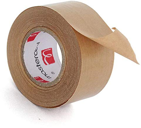 NANDEYIBI 1 Pack Water-based kraft paper tape, gum tape, water activated packaging tape, 50mm*50m,environmentally friendly, degradable, printable, and coverable